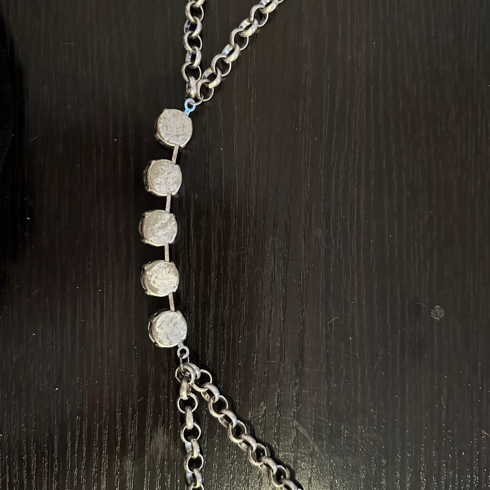 Crystal & Silver statement necklace - Picture 4 of 13